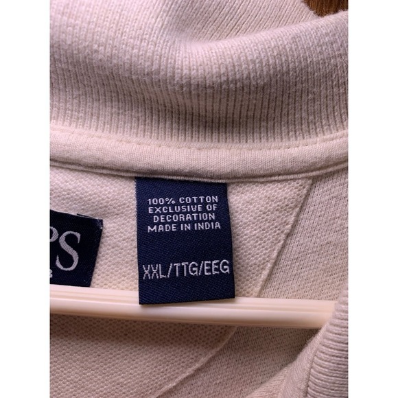 Chaps Ralph Lauren Polo Shirt Short Sleeve Collared Men's Beige XXL Golf Cotton - Picture 5 of 7